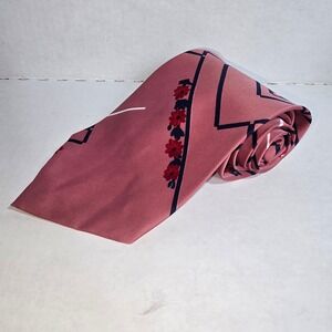 Vintage Puccini Collection Pink and Navy‎ Blue Neck Tie
